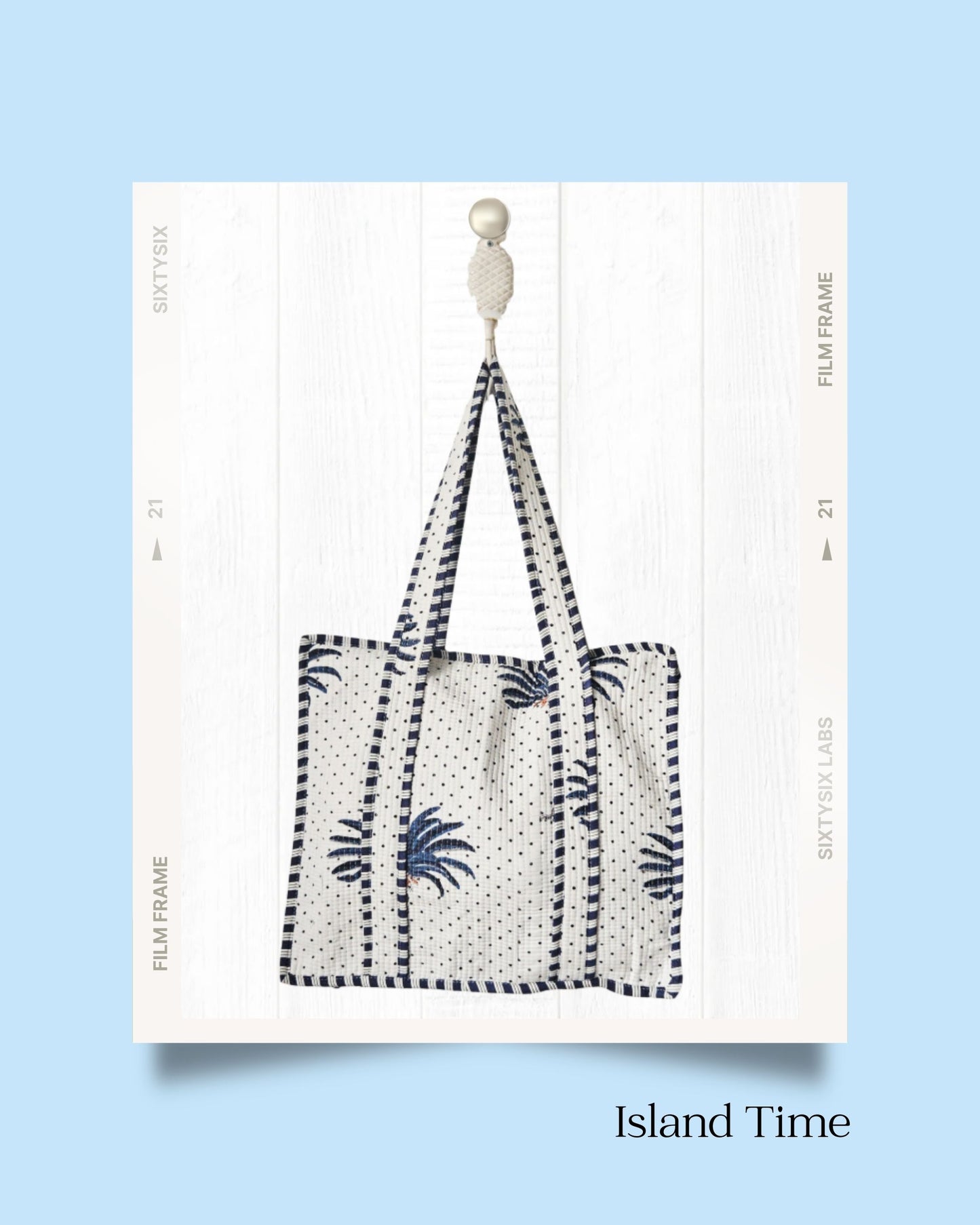 Island Time - Zipped Tote Bag