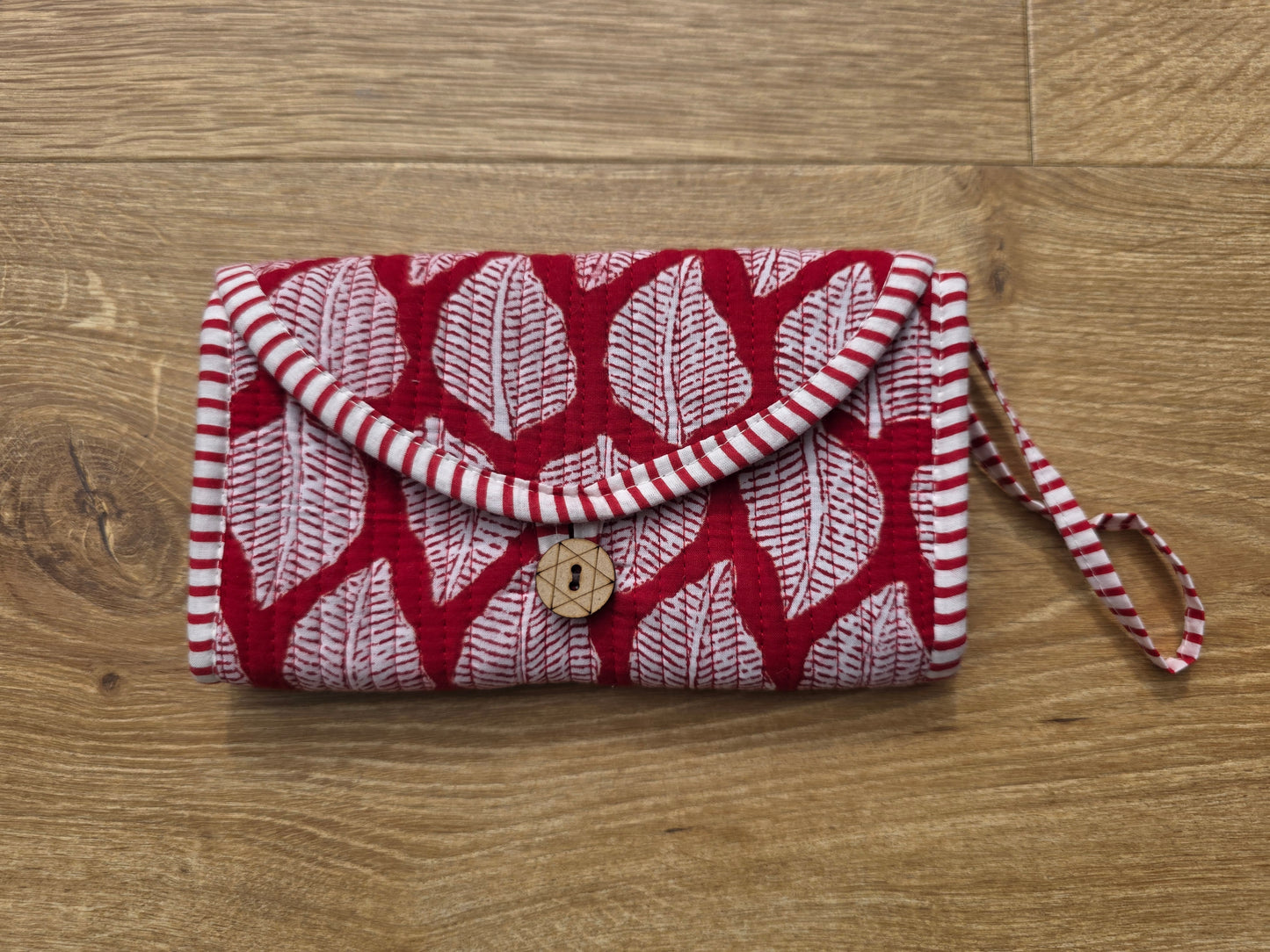 Jewellery Pouch - Red Leaf