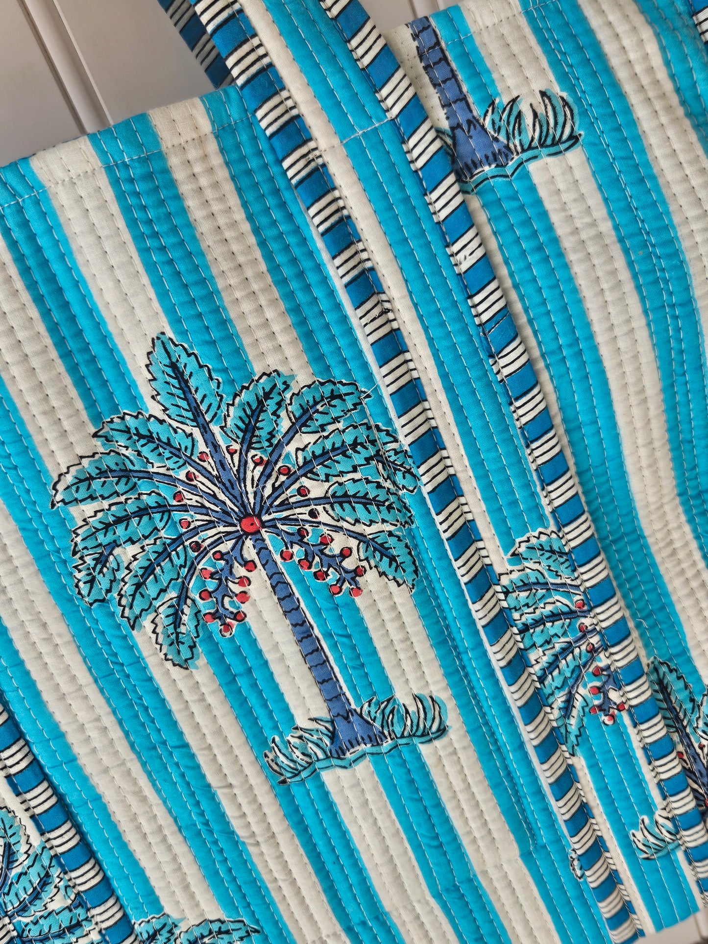 Blue Palm Days - Open Tote Bag