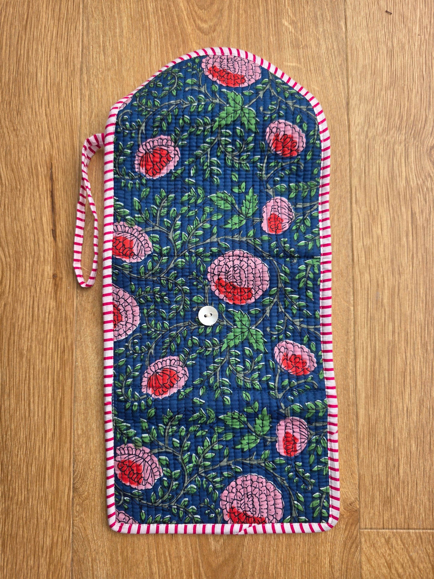 Jewellery Pouch - Dark Blue Floral