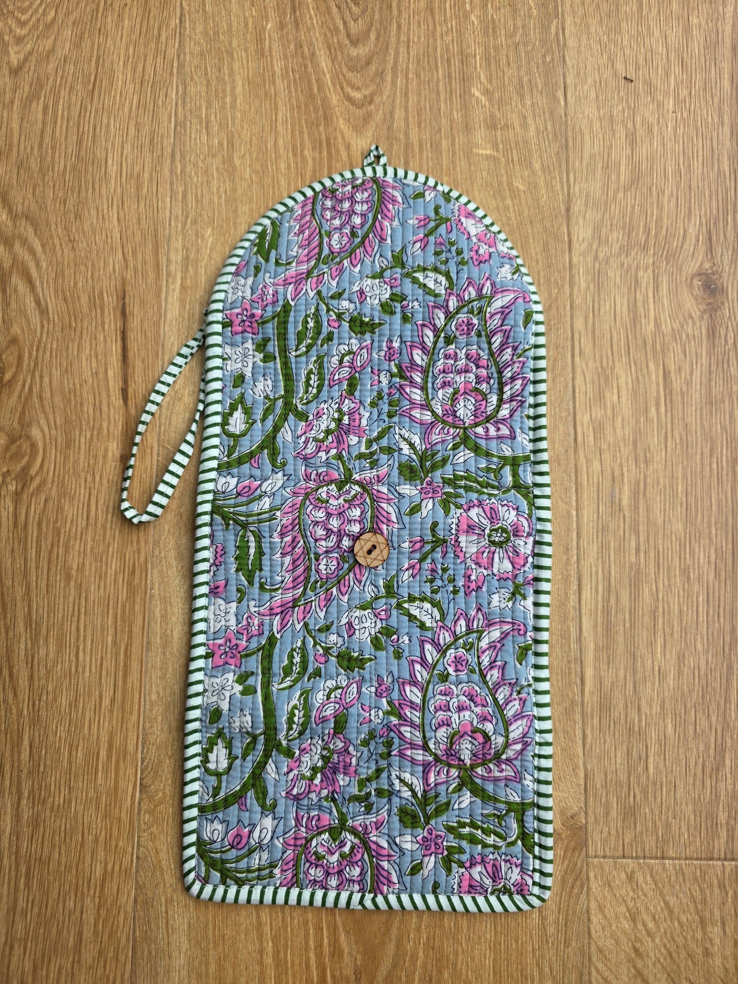 Jewellery Pouch - Dusty Blue Floral