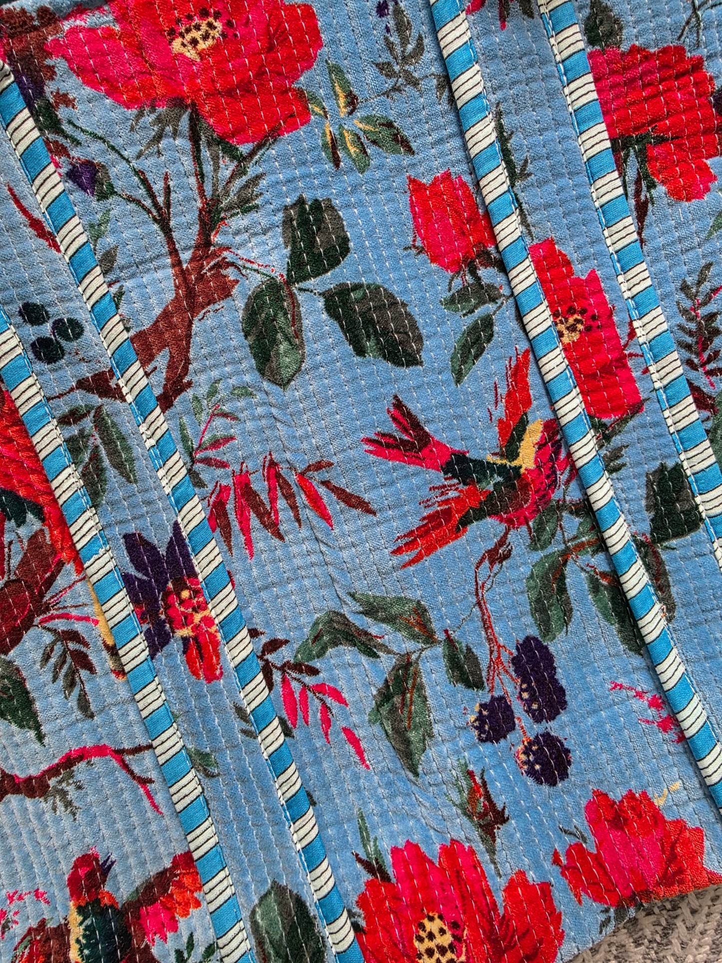 Bird Song - Velvet Open Tote Bag