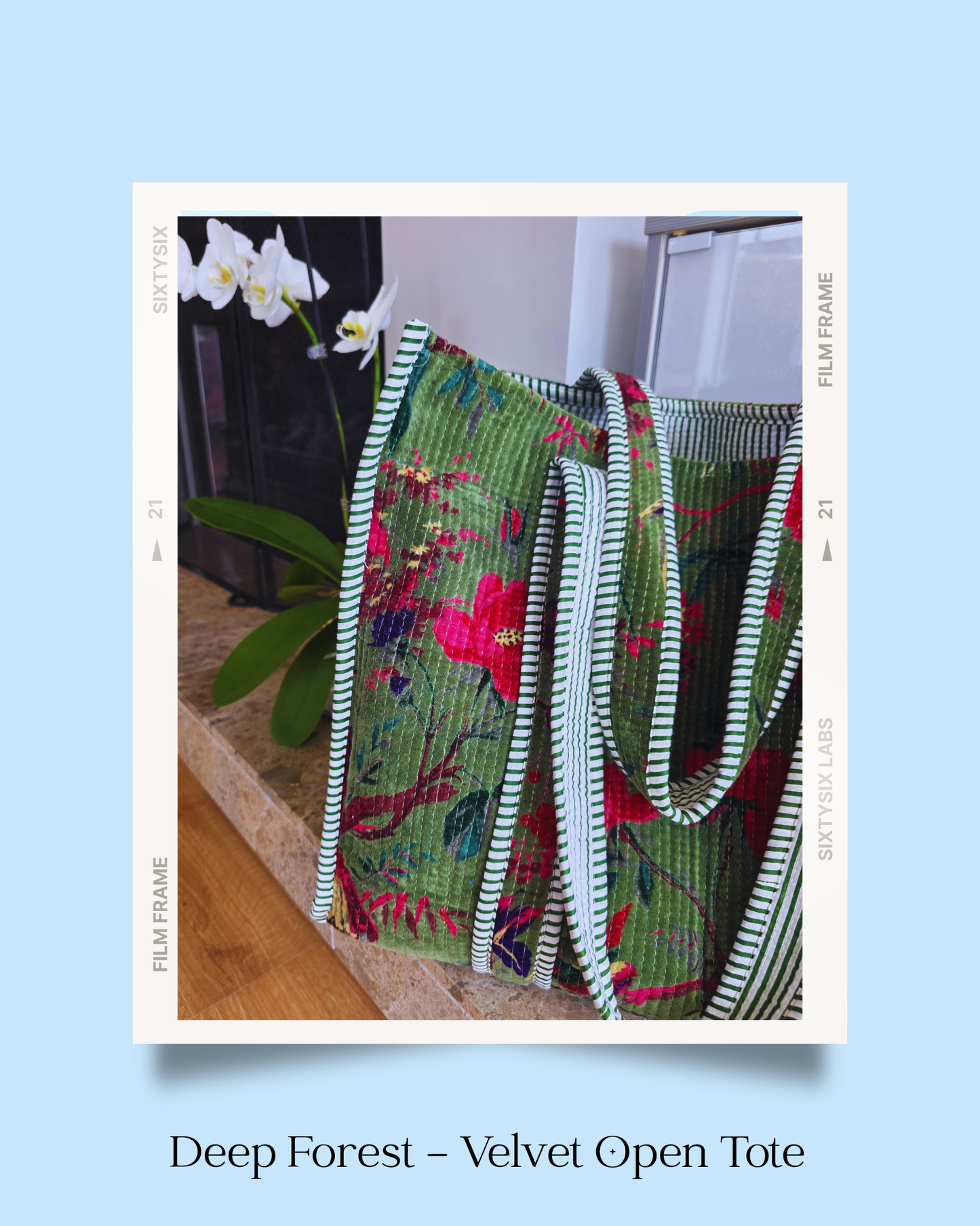 Deep Forest - Velvet Open Tote Bag - NEW SEASON