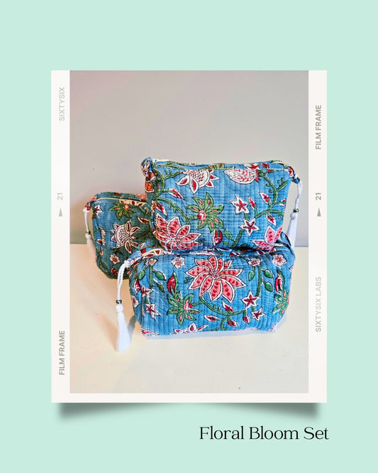 Floral Bloom - Vanity Bag Set
