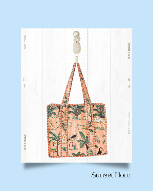 Sunset Hour - Zipped Tote Bag