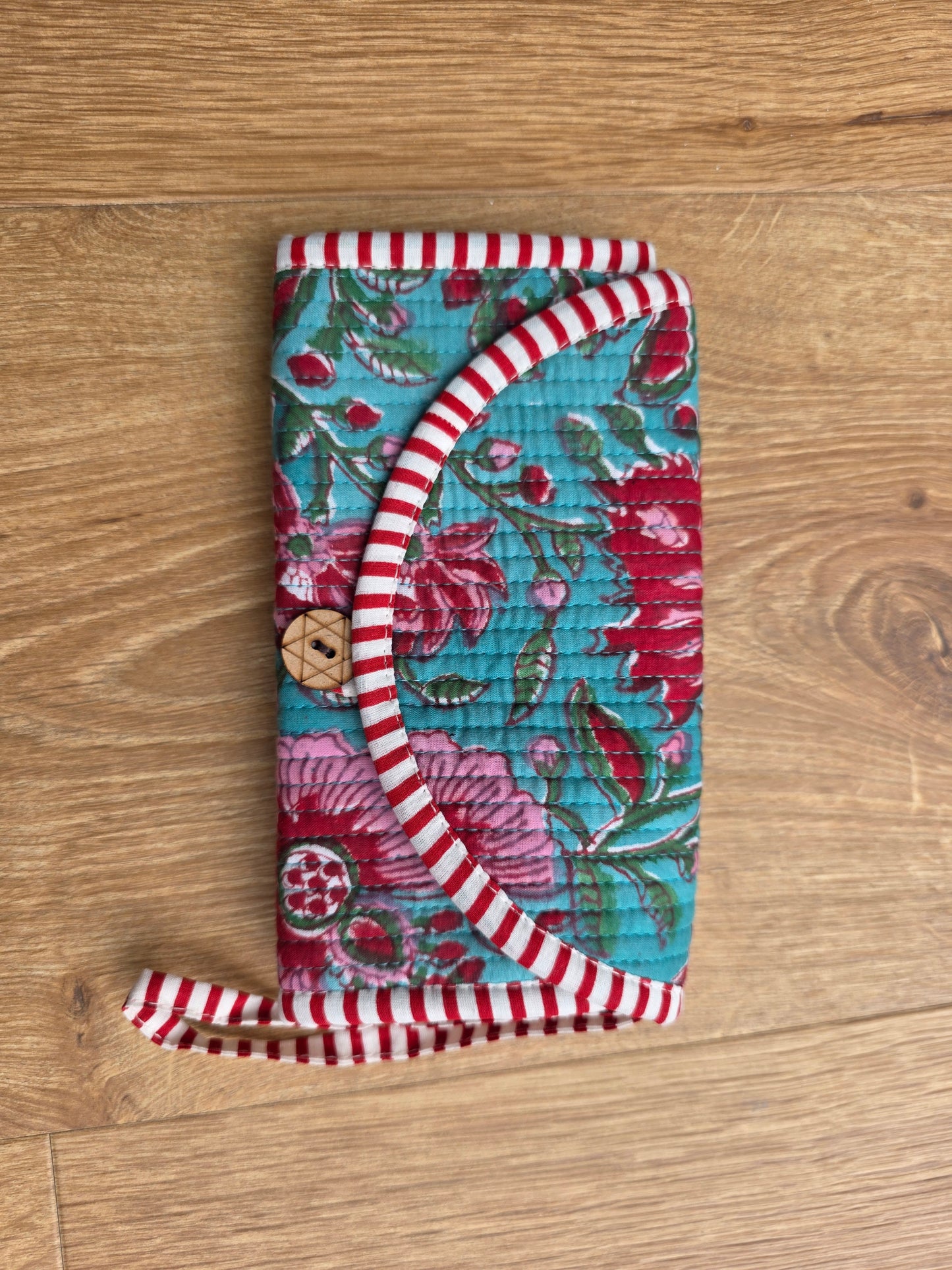 Jewellery Pouch - Teal Floral