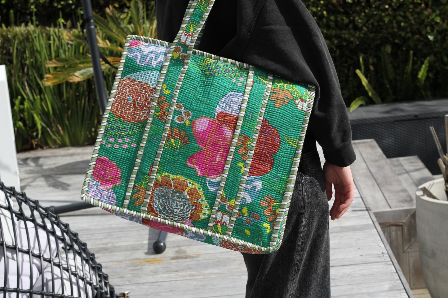 Amara Bloom - Zipped Tote Bag