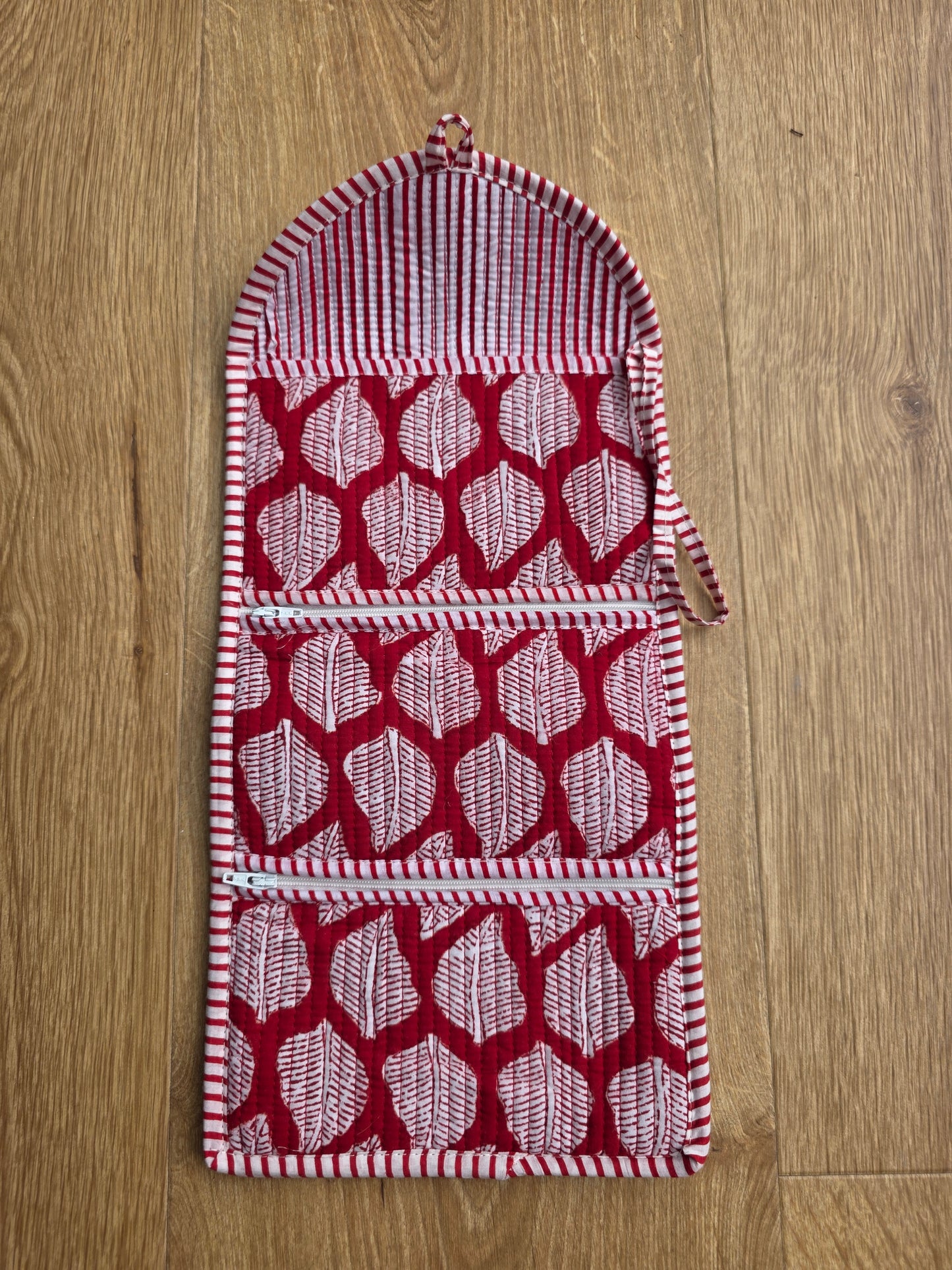 Jewellery Pouch - Red Leaf