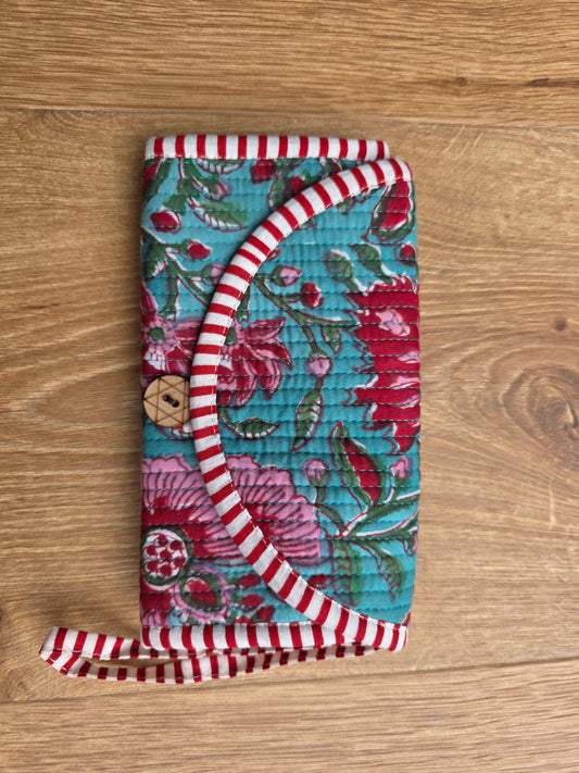 Jewellery Pouch - Teal Floral