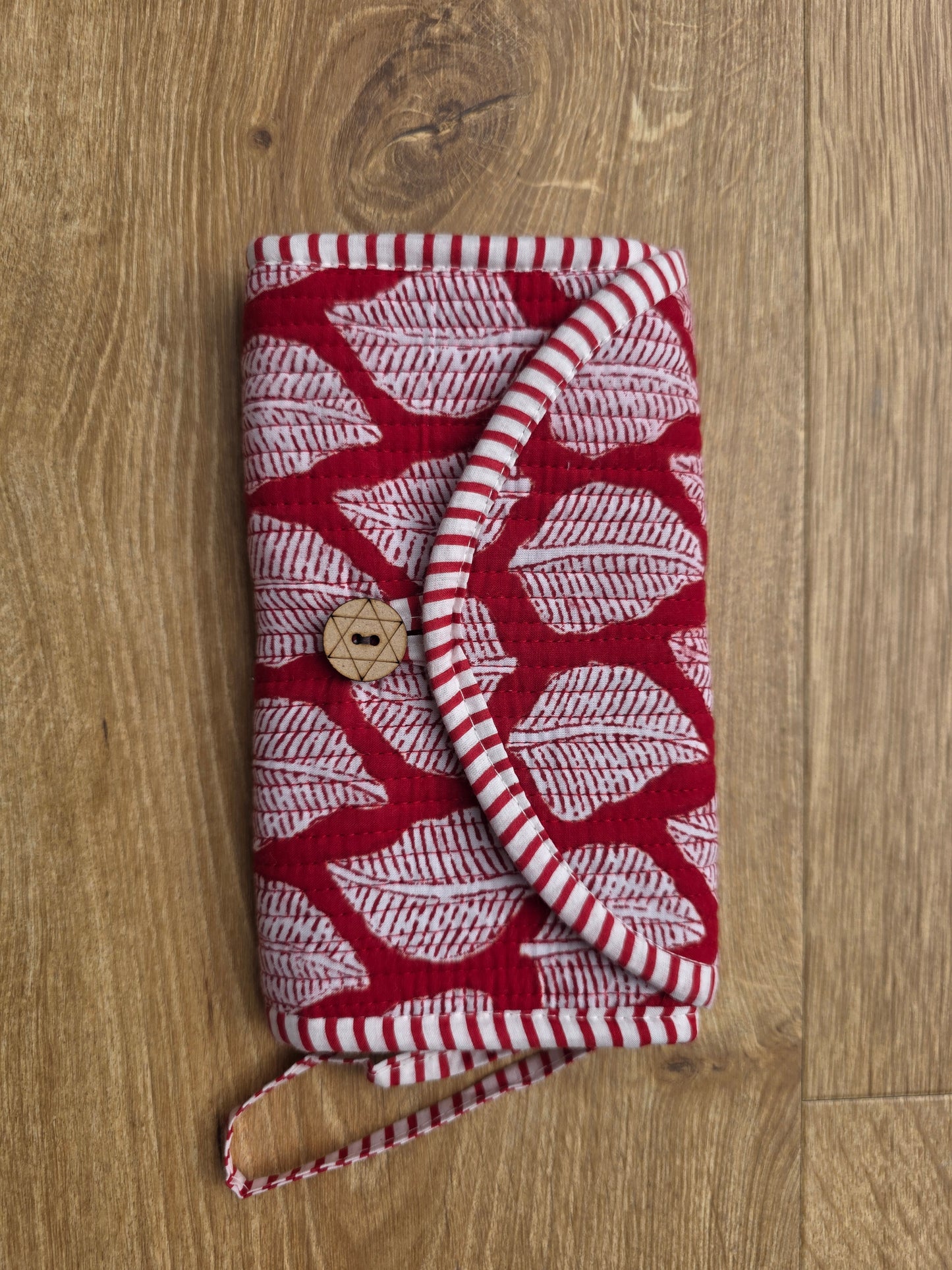 Jewellery Pouch - Red Leaf