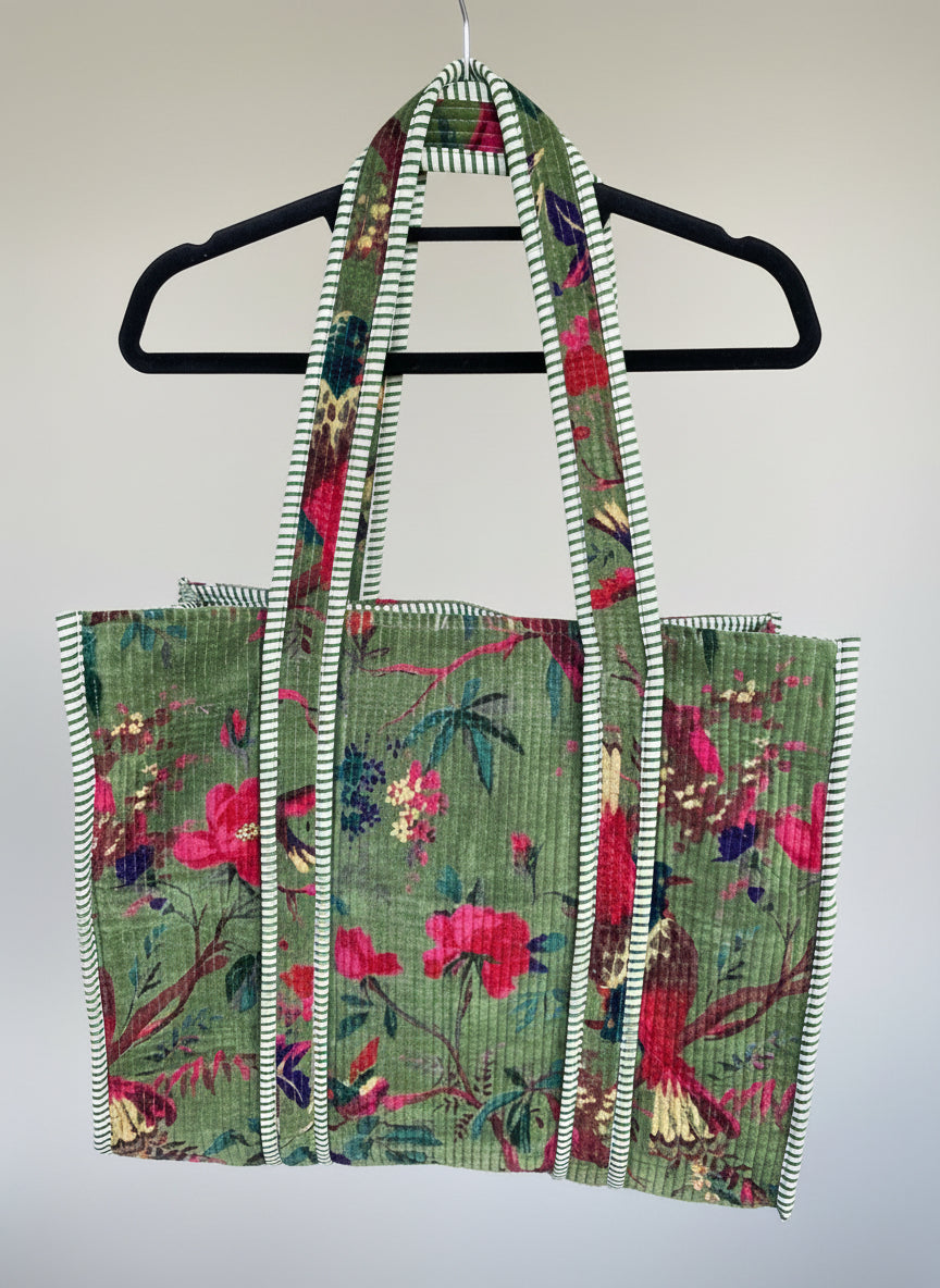 Deep Forest - Velvet Open Tote Bag - NEW SEASON