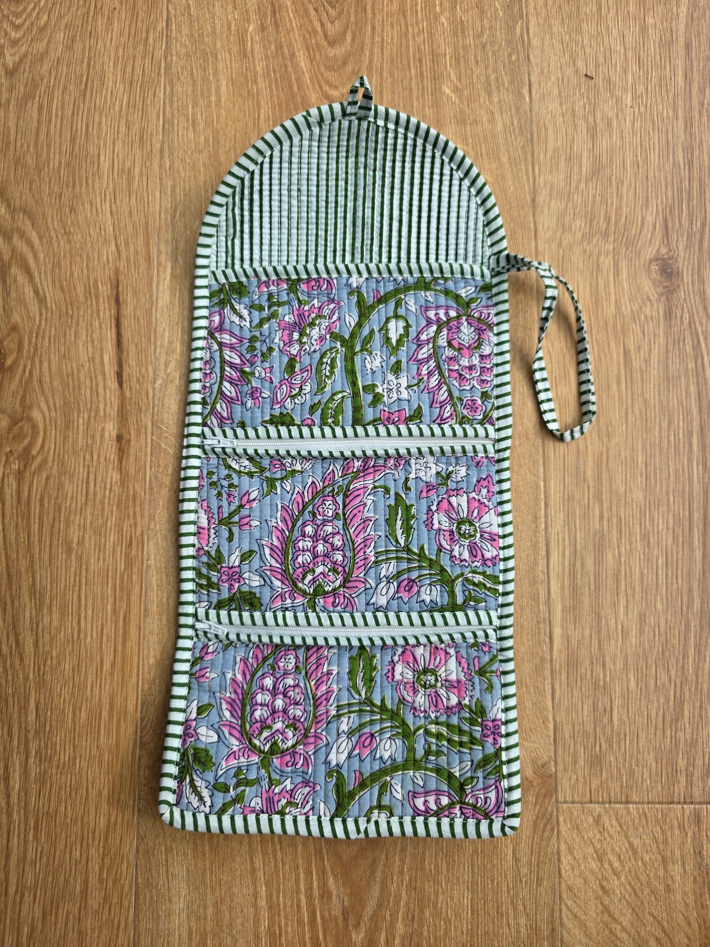 Jewellery Pouch - Dusty Blue Floral