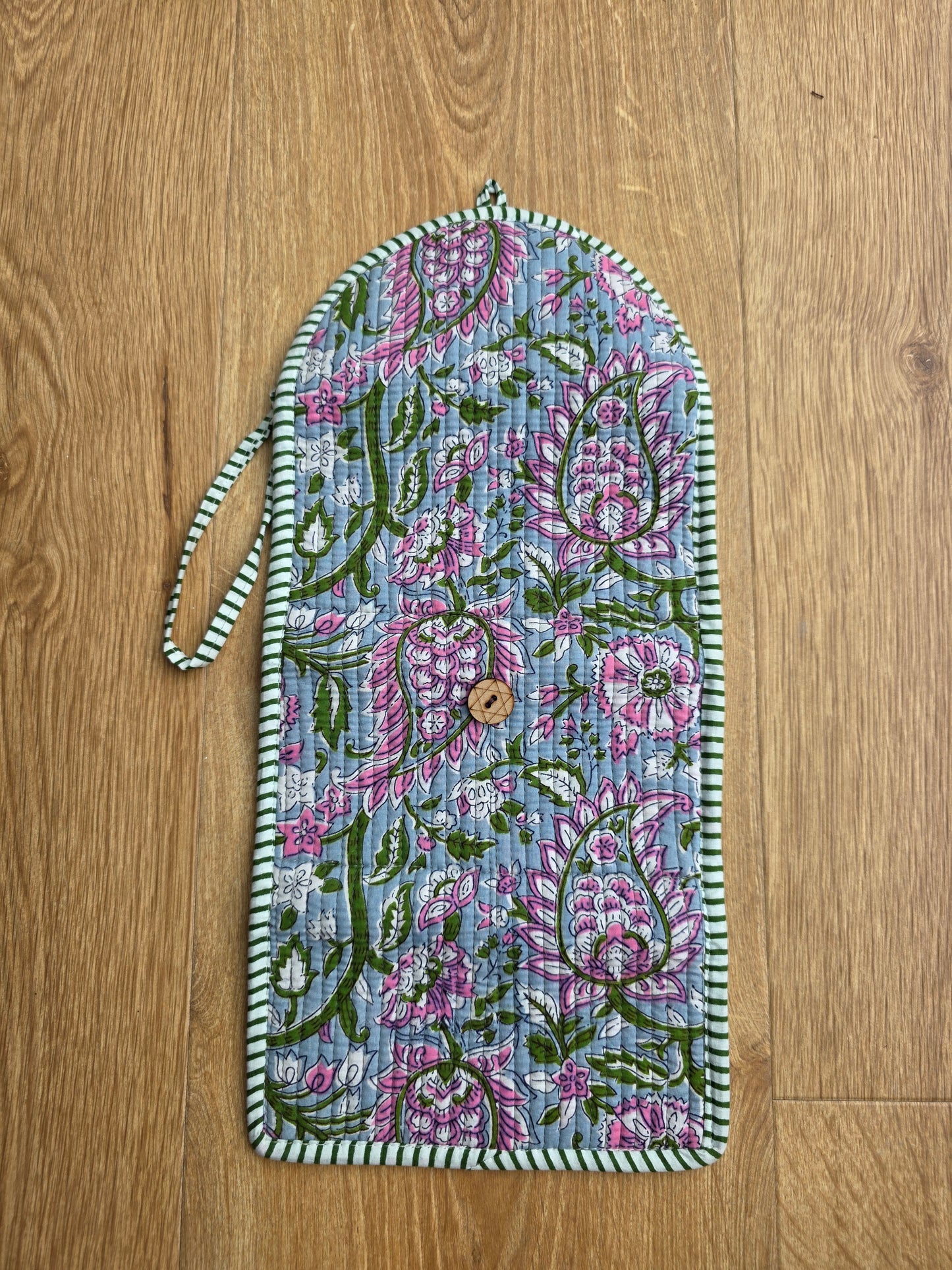 Jewellery Pouch - Dusty Blue Floral
