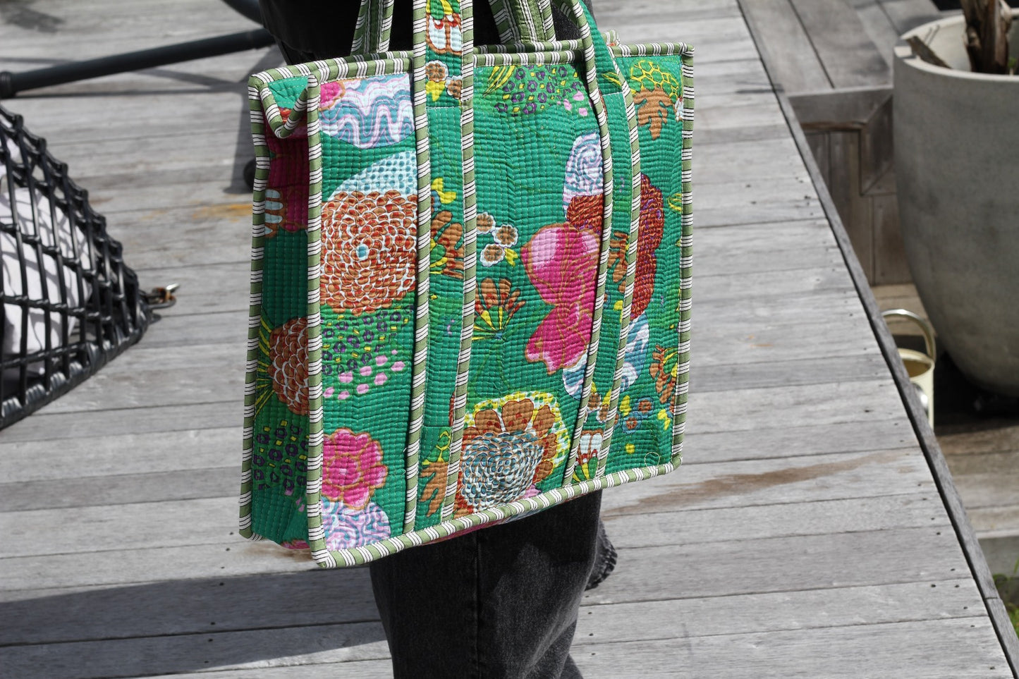 Amara Bloom - Zipped Tote Bag