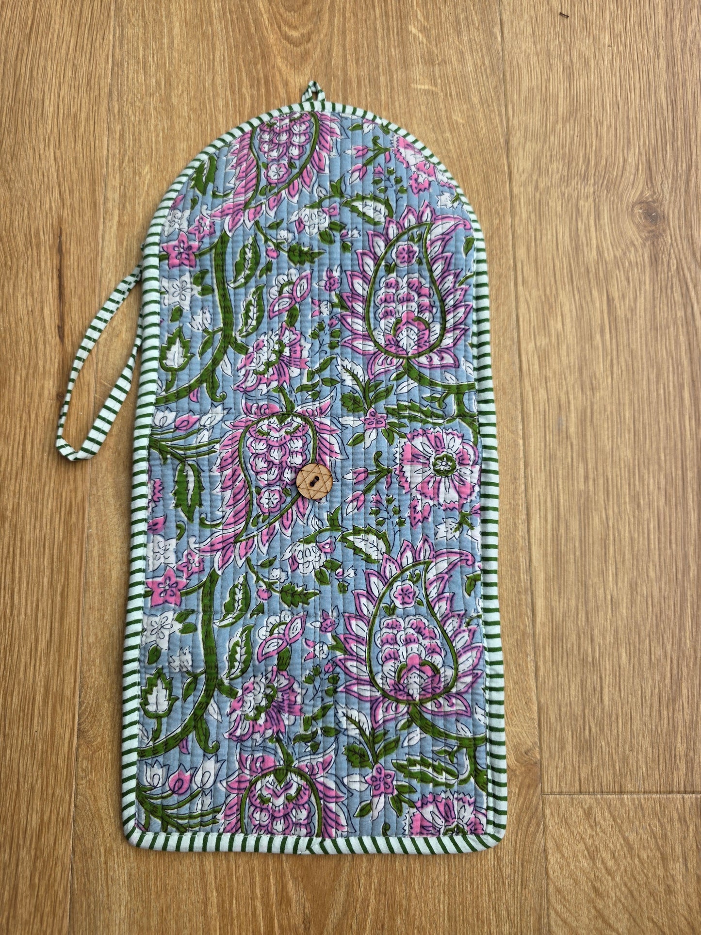 Jewellery Pouch - Dusty Blue Floral