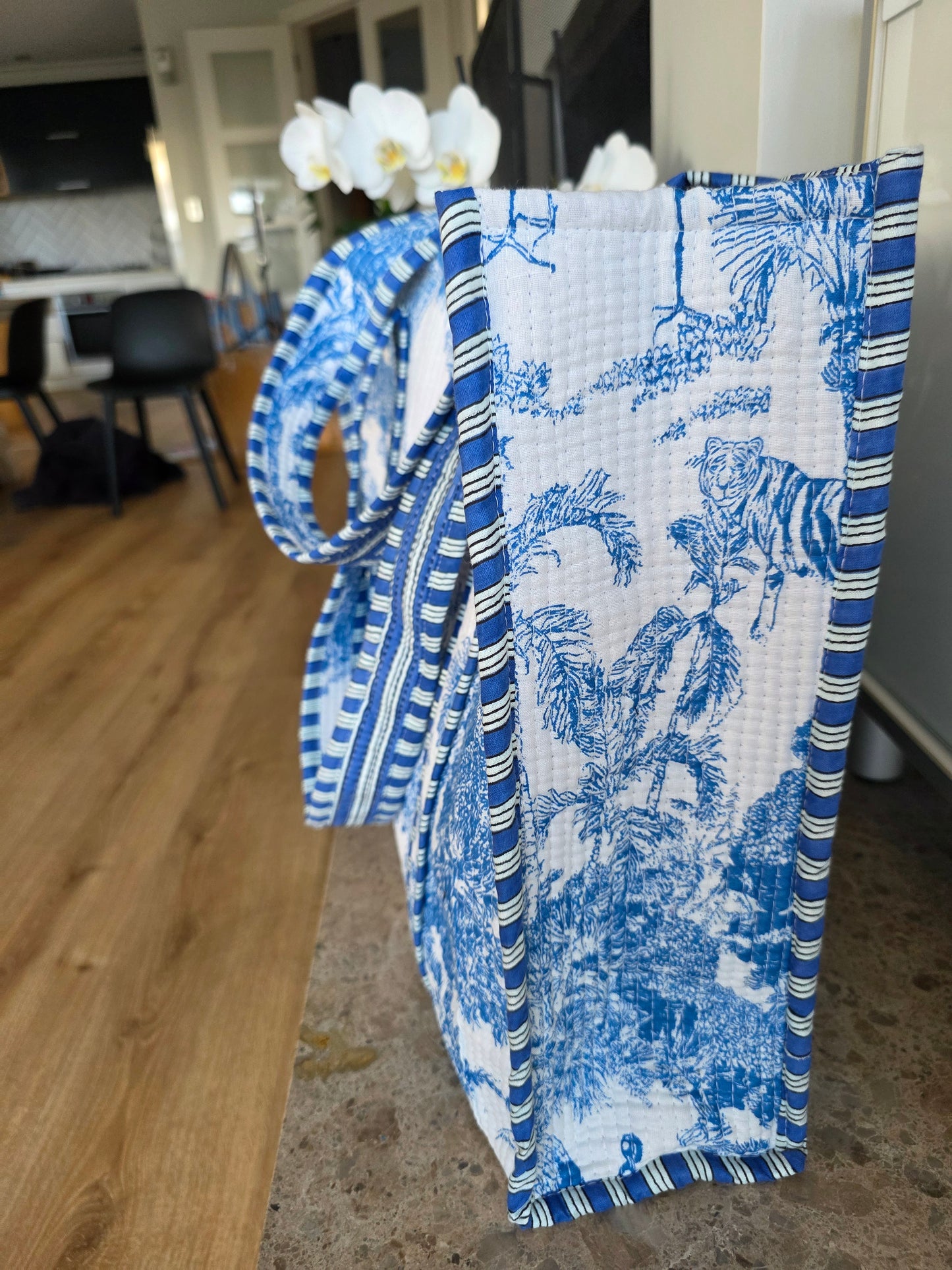 Blue Safari Open Tote - NEW SEASON