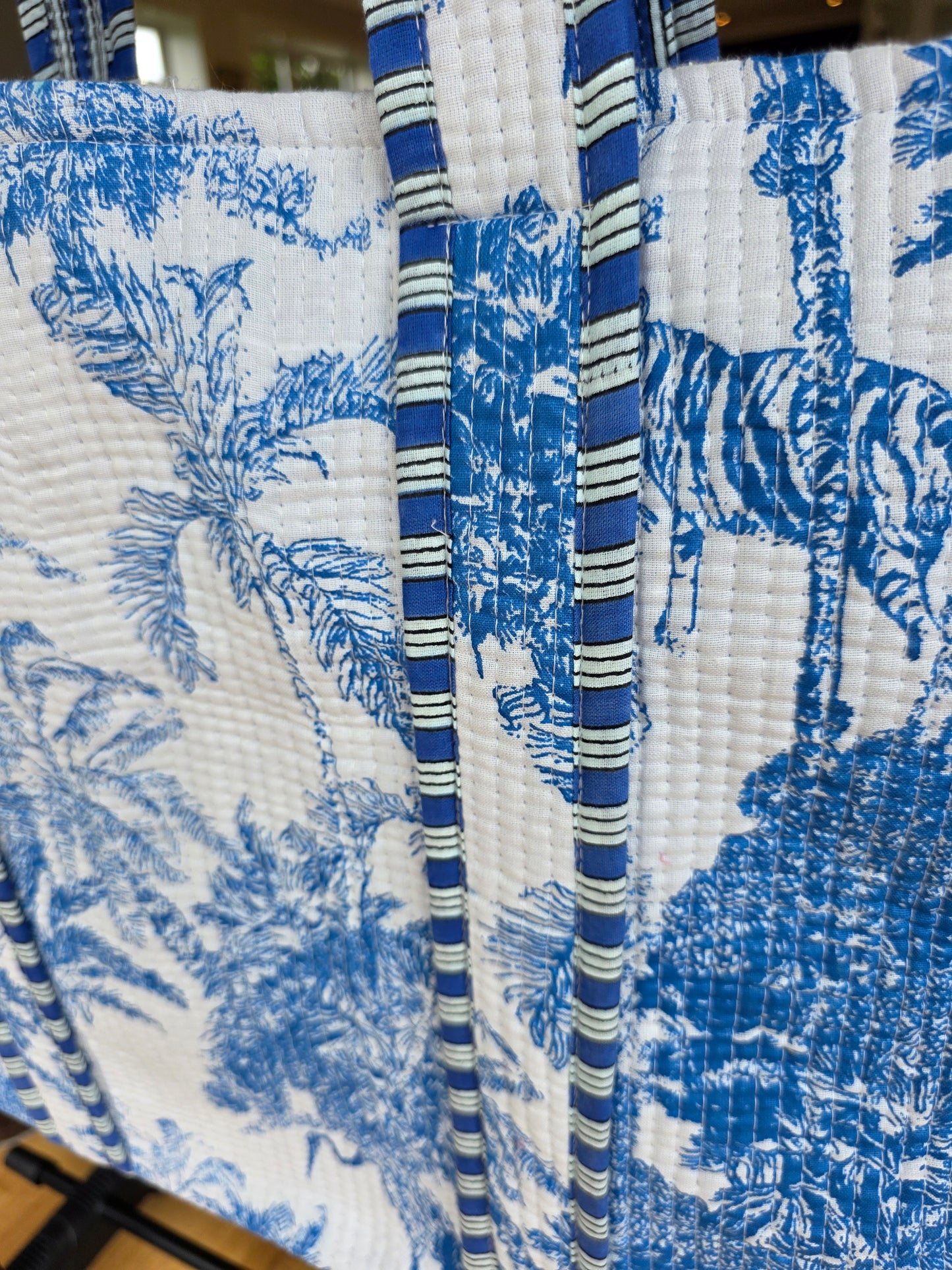 Blue Safari Open Tote - NEW SEASON