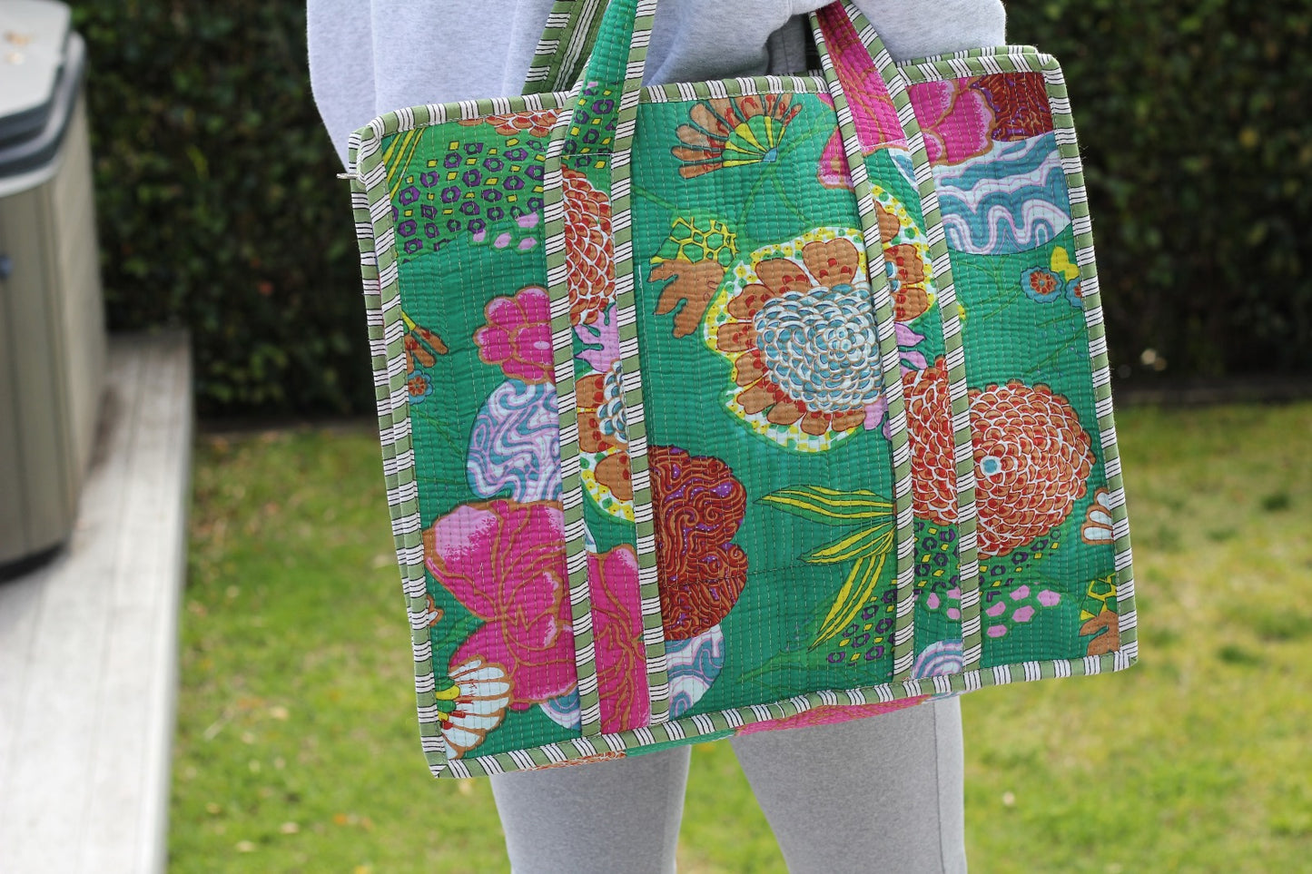 Amara Bloom - Zipped Tote Bag