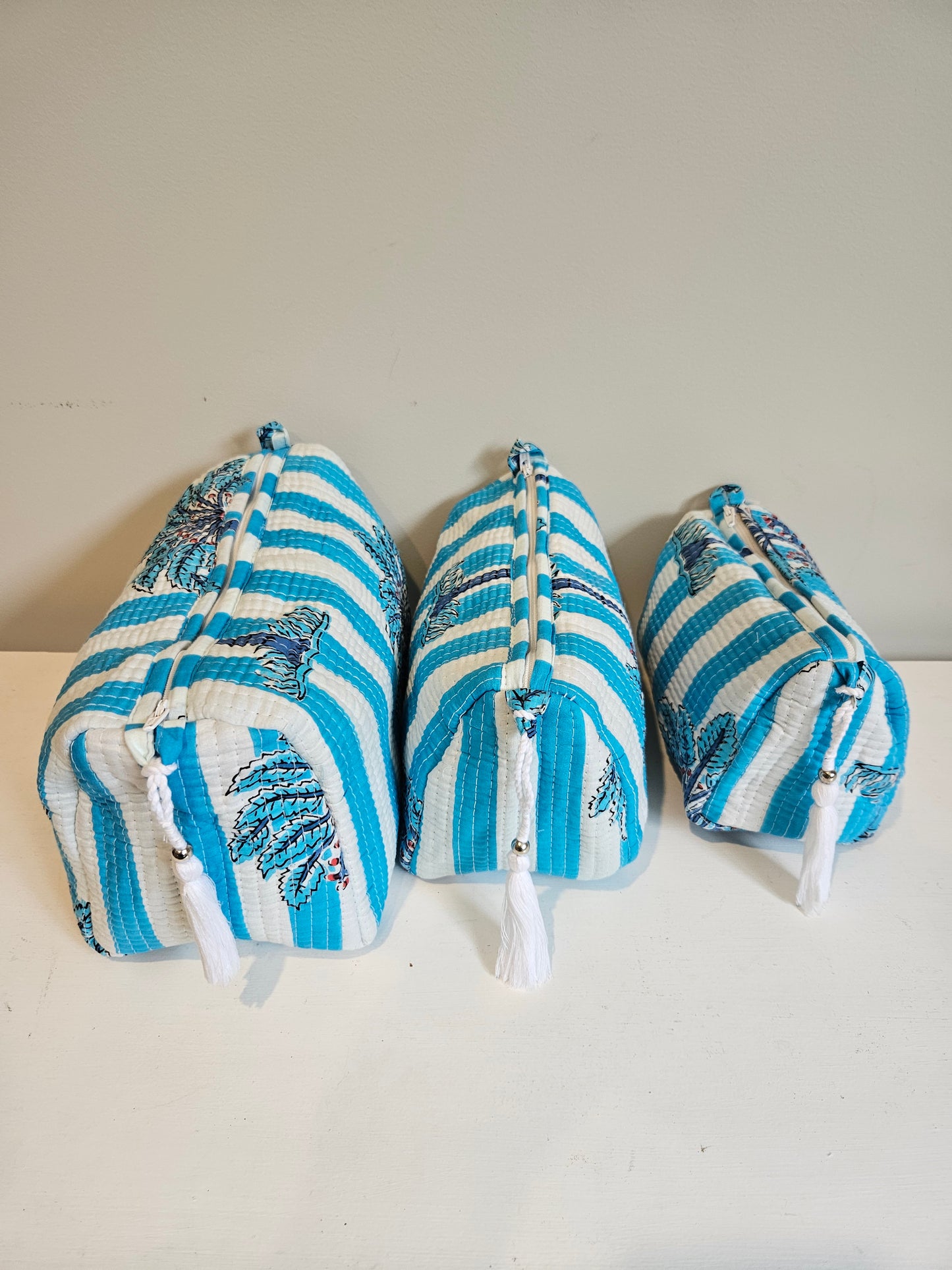 Blue Palm Days - Vanity Bag Set