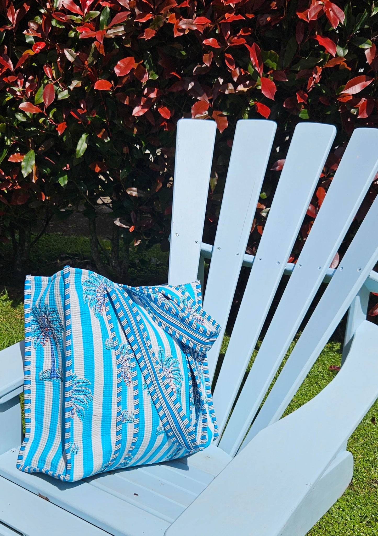 Blue Palm Days - Open Tote Bag