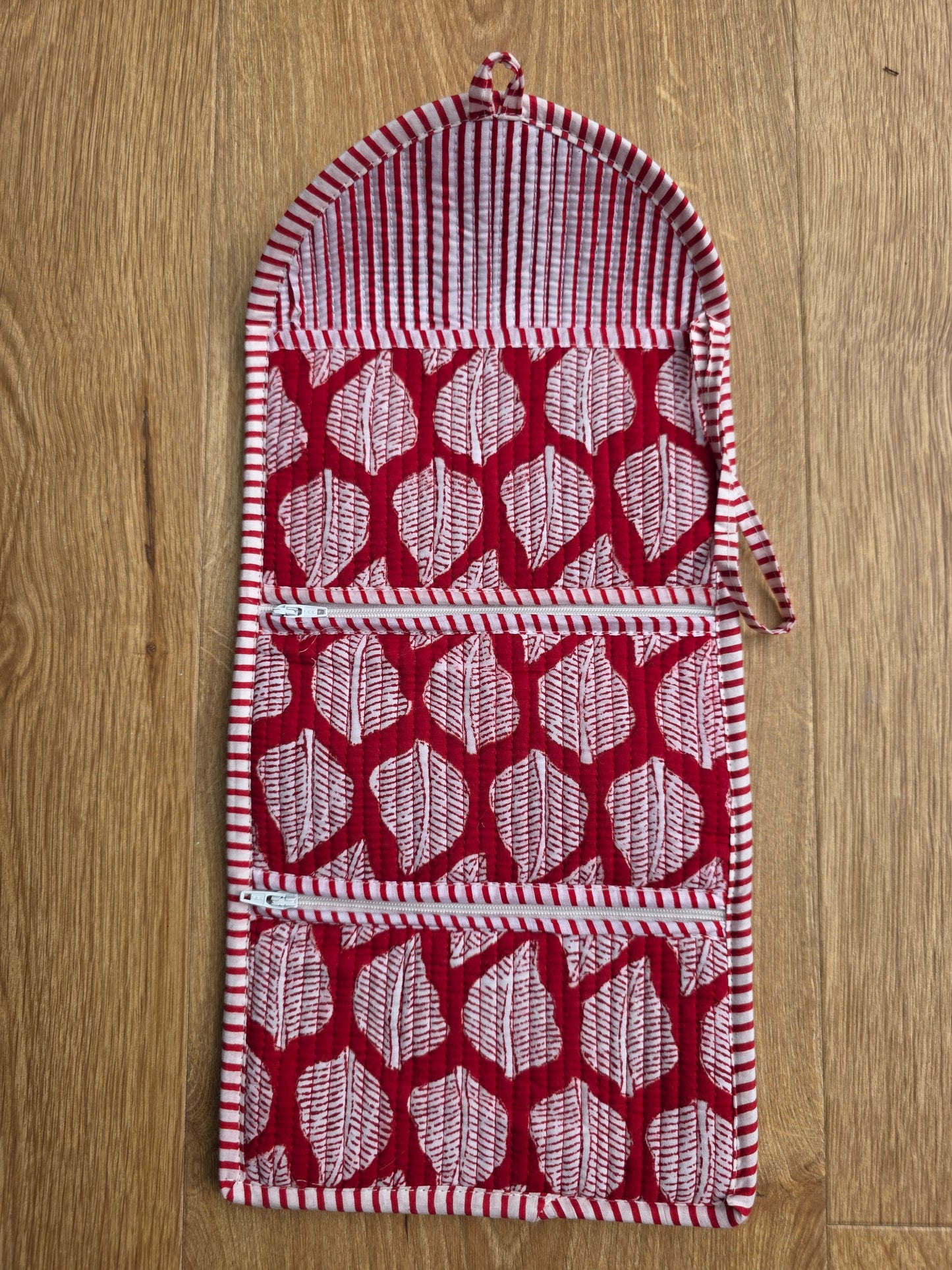 Jewellery Pouch - Red Leaf