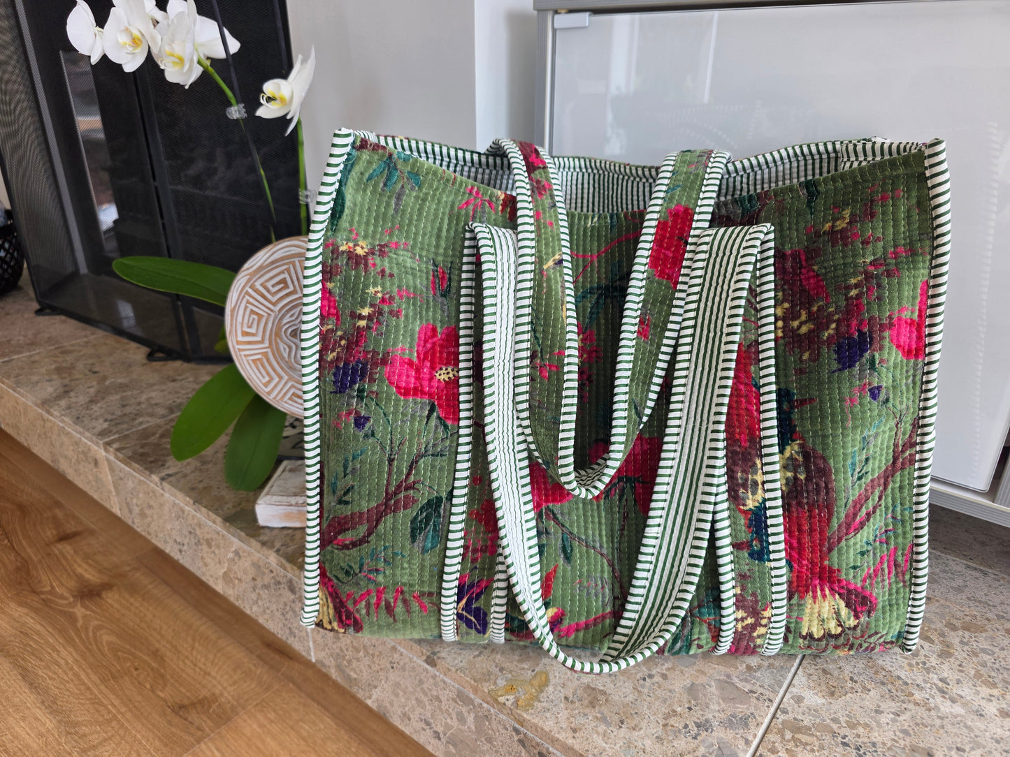 Deep Forest - Velvet Open Tote Bag - NEW SEASON