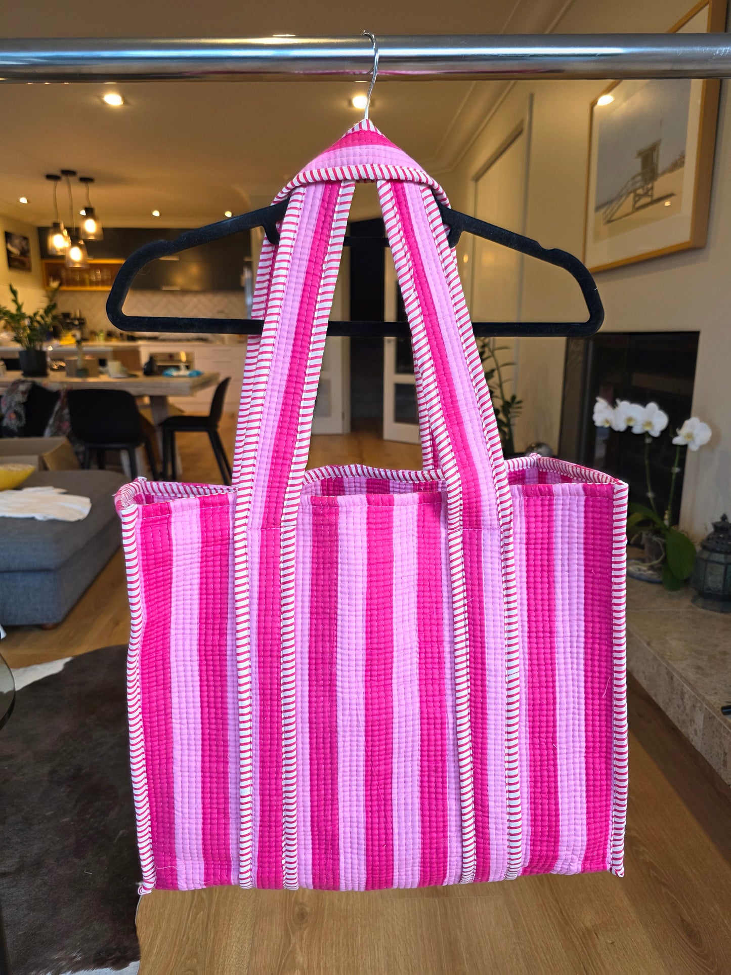 Candy Stripe Open Tote - NEW SEASON