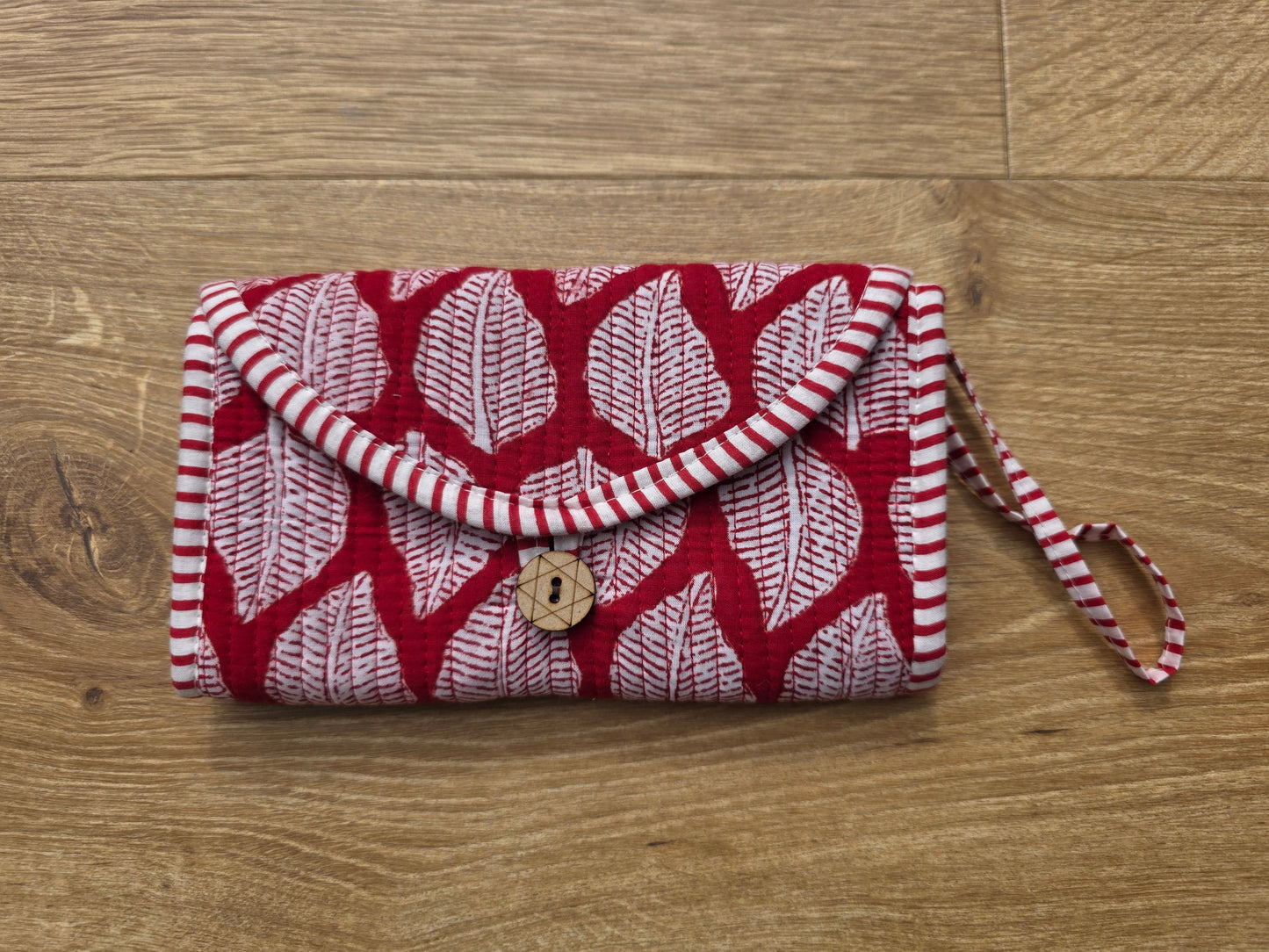 Jewellery Pouch - Red Leaf