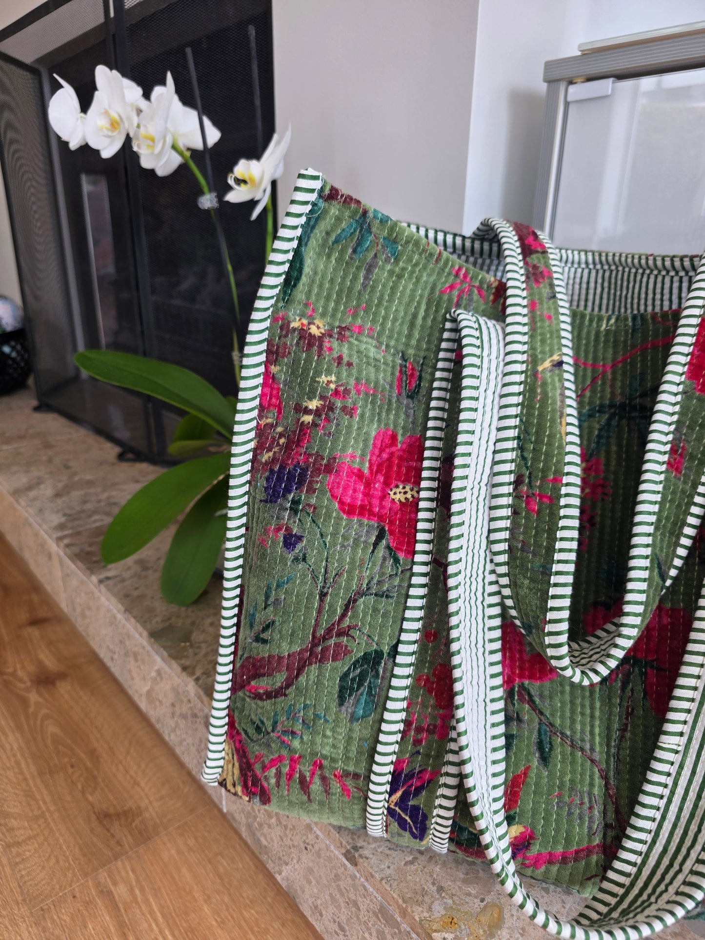 Deep Forest - Velvet Open Tote Bag - NEW SEASON