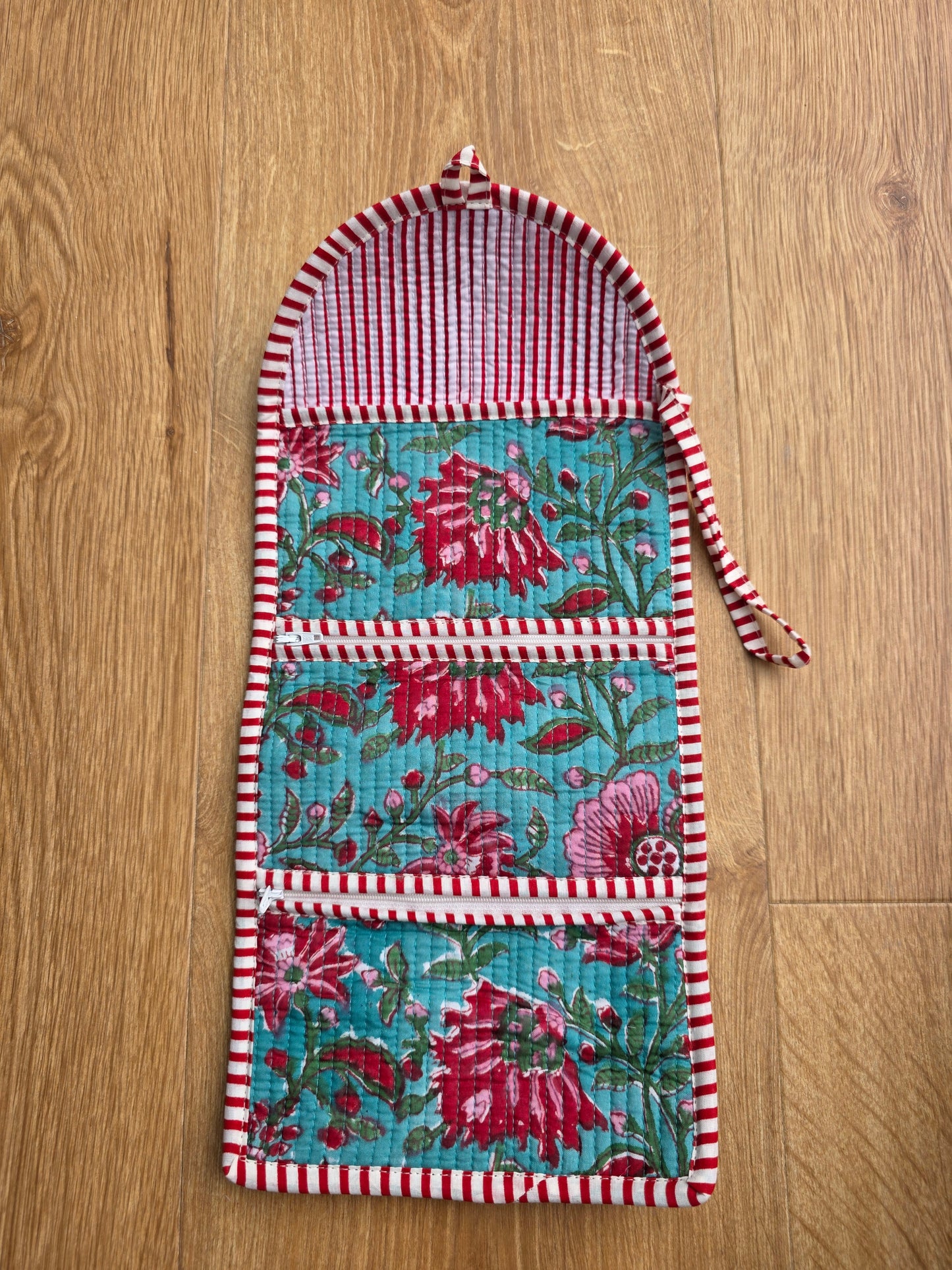 Jewellery Pouch - Teal Floral